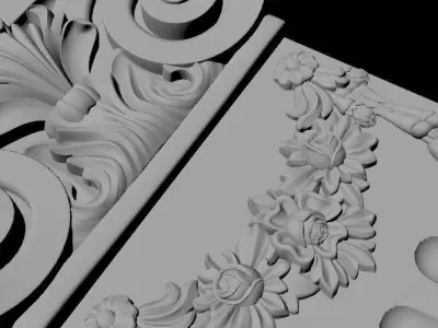 carved pilaster 3D model get