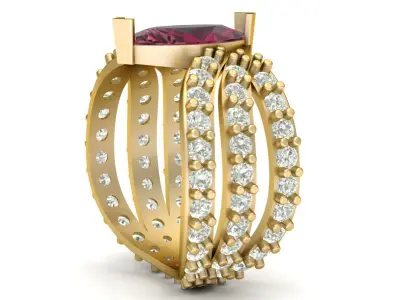 Luxury Female fashion ring 3d printable model 3D print model