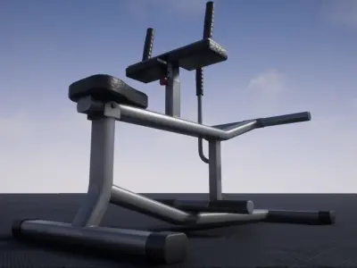 Seated Calf Raise Low-poly 3D model