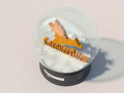 Snow Globe Low-poly 3D model