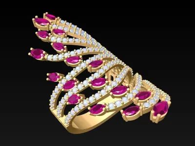 Diamond Ring - Womens Rings - N6366 3D print model