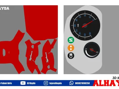 Piaggio Typhoon  Classic Scooter Low-poly 3D model