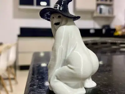 Screaming Twerking witch Ghost  Funny  Halloween 3D print model