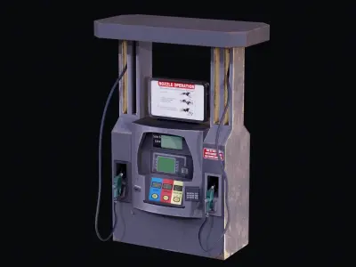 Gas Pump Low-poly 3D model