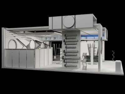 Booth Exhibition Stand a390b  3D model