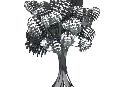 Cartoon tree S1Bv3 3D model