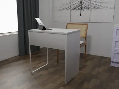 IKEA set one small table and two closets modern minimalism style Free 3D model