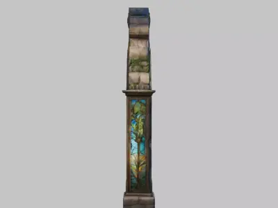 Botanical Stone Arch - Low Poly 3D Model Low-poly 3D model