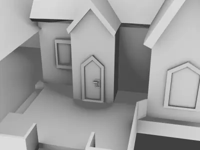 SIMPLE HOUSE MODEL Low-poly 3D model