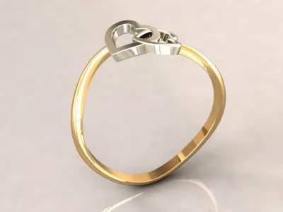 Heart ring 9 3D print model