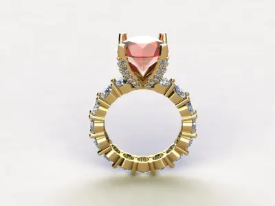 Big model ring for women R33 3D model