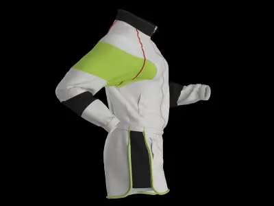 Long-Sleeved Jacket Paired with Shorts Free low-poly 3D model