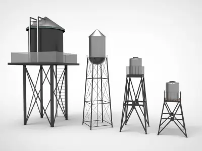 Water tower model 3D model