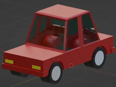 3d car lowpoly car Low-poly 3D model