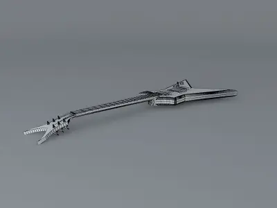 Lightning bolt guitar Free 3D model