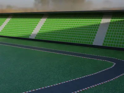 Race Track Low-poly 3D model