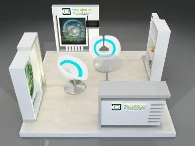 Booth Exhibition Stand a249c 3D model