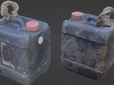 Dirty Oil Can Scan Low-poly 3D model