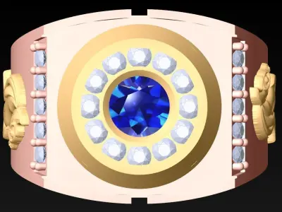 Horse ring - Mens ring - N3295 3D print model