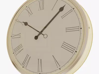 Wall Clock Low-poly 3D model order
