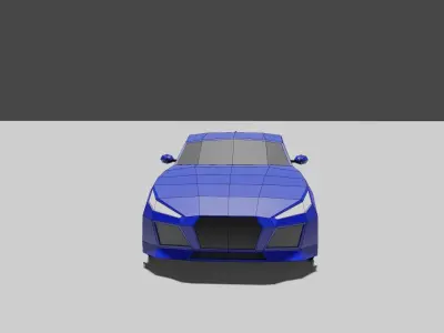 sport car model low poly Low-poly 3D model