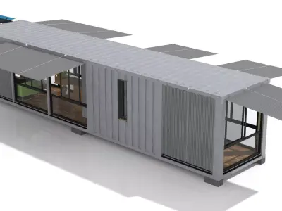 Container Glass House 3D model