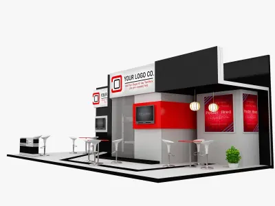 Booth Exhibition Stand a471  3D model