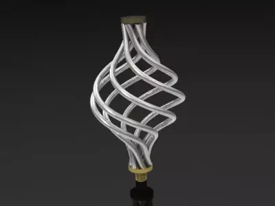 Twisted Model spiral object Free 3D model