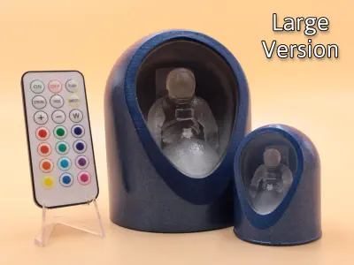 Astronaut in the Void - LED Light Up Diorama 3D print model