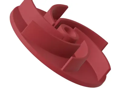 Plastic Premium Semi Open Impeller Toy 3D model