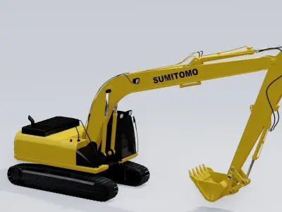 Model3D excavator Sumitomo SH200LC 3D model