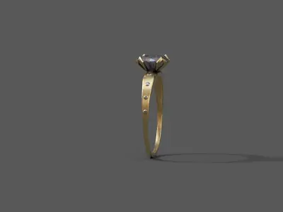 High-Quality 3D Ring Model Low-poly 3D model