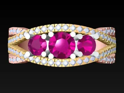 Diamond Ring - Womens Rings - N582054 3D print model