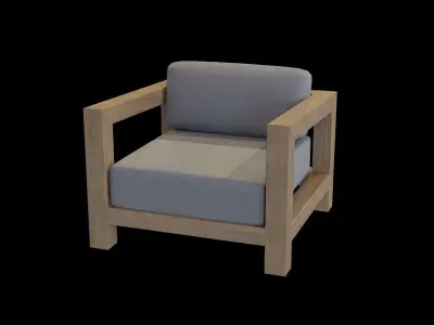Veroda Angle Sofa 04 Low-poly 3D model