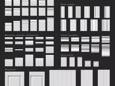 Ultrawood architectural decor 3D model