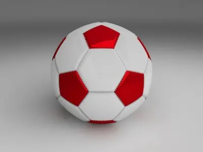 Classic High Quality Football Low-poly 3D model