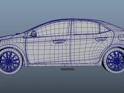 car toyota crolla  Low-poly 3D model