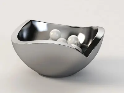 Nambe Love Bowl Table Decor Centerpiece 3D model