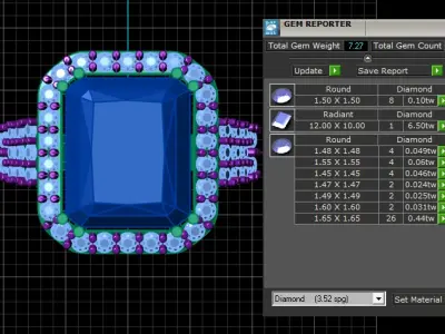 RED RUBY SQUARE SHAPE RING 3D PRINTABLE MODEL 3D print model