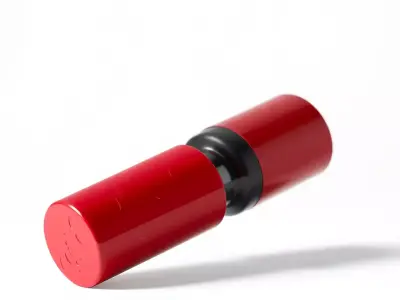 Red Lipstick Cosmetic Tube Model Low-poly 3D model