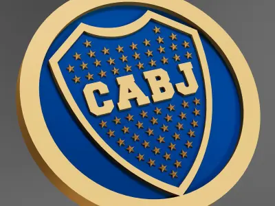 Boca Juniors logo 3D print model