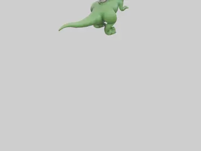 Dinosaur keychain model Low-poly 3D model