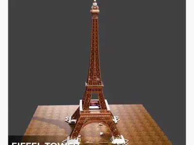 Eiffel Tower Low-poly 3D model