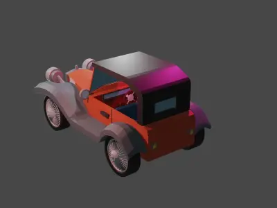 vintage car Low-poly 3D model purchase