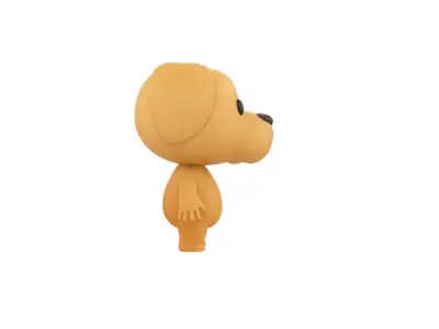 Character207 Golden Retriever Dog 3D model