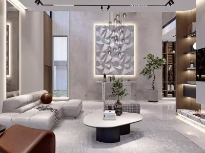  Living Room kitchen  Sketch up File  3D model