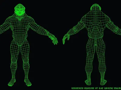 Monster Alien Low-poly 3D model