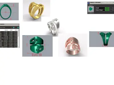 Luxury Jewelry stl 3dm  Ring jr00247 3D print model