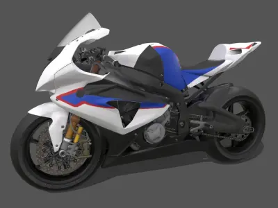 Sportbike3 Low-poly 3D model