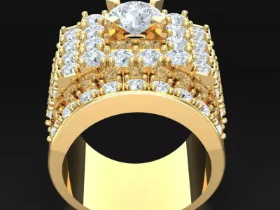Luxury Men Rings Designs 5MR021 3D print model